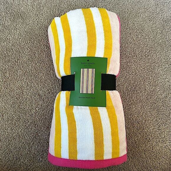 Kate Spade Striped Oversized Beach Towel! - Picture 1 of 7